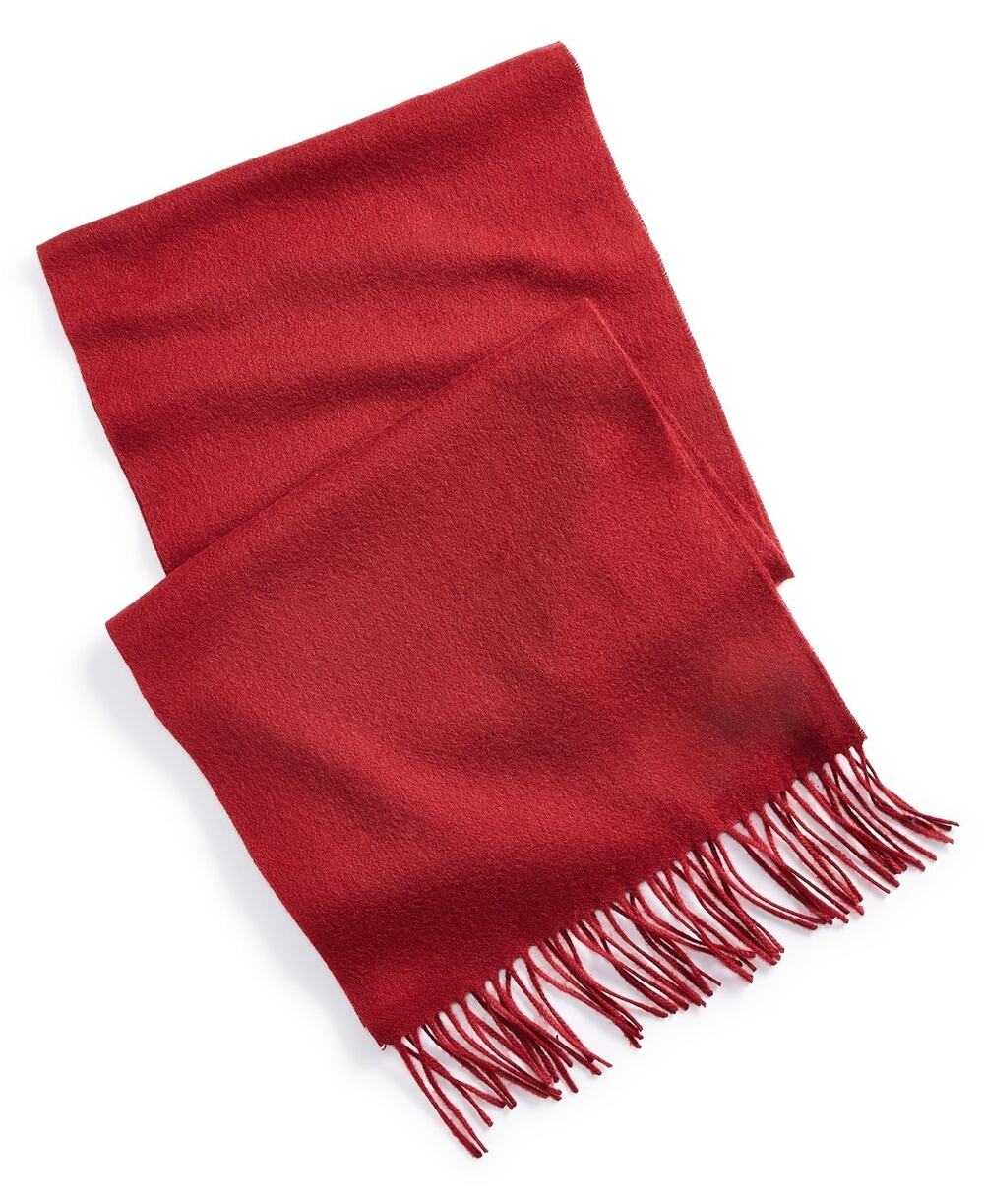 Club Room 100% Cashmere Red Scarf NEW